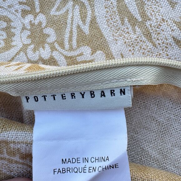 Pottery Barn Alessandra Linen Blend 24x24 Pillow Cover Honey Gold - Picture 5 of 6